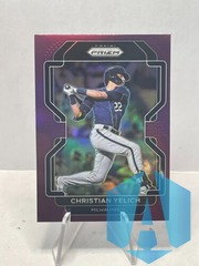 2022 Panini Prizm Christian Yelich #52 Purple